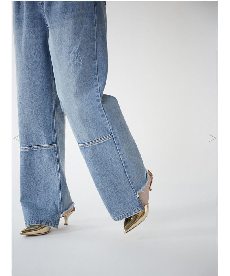YENN ハイライズタックワイドパンツ　デニム 楽天市場】YENN イエン デニムパンツ HIGH RISE TUCK WIDE PANTS