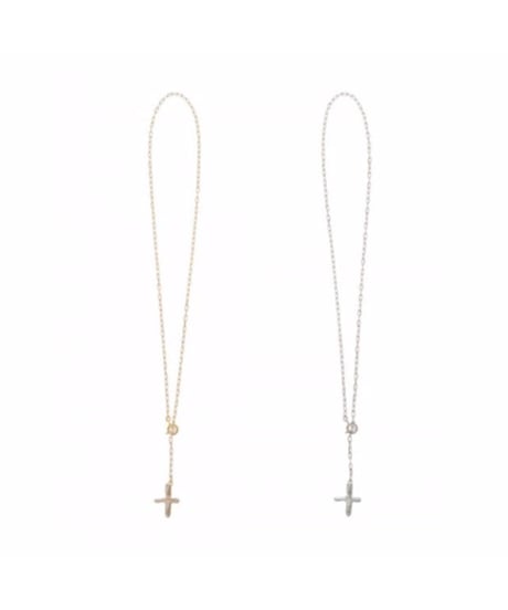 Cross motif Y necklace / Sea'ds Mara