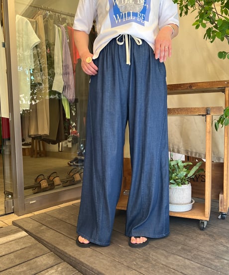 テンセルストレッチデニム イージーワイドパンツ 612-36022  / NUS