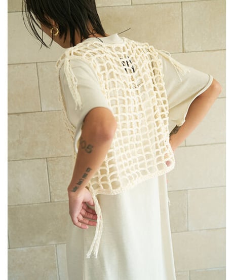 CROCHET MESH TOPS　Y262-91059　 / YENN
