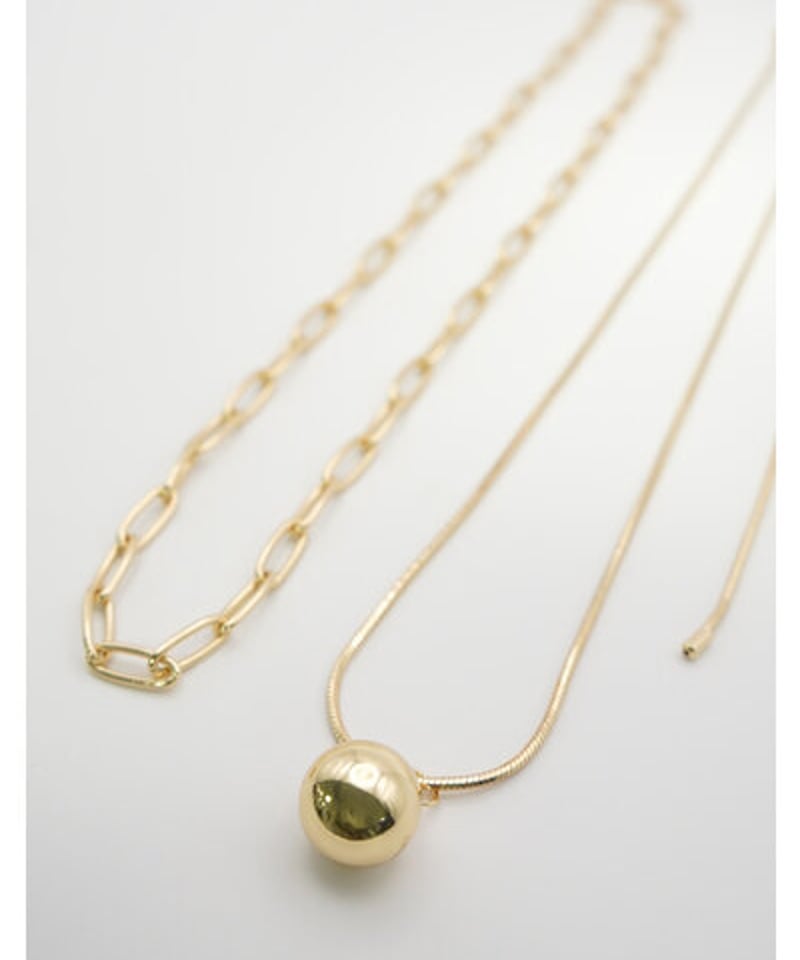 lastサマーセール☀️プラチナ オープンワークボールネックレス ステンレスランダムボールネックレス/289699（ネックレス