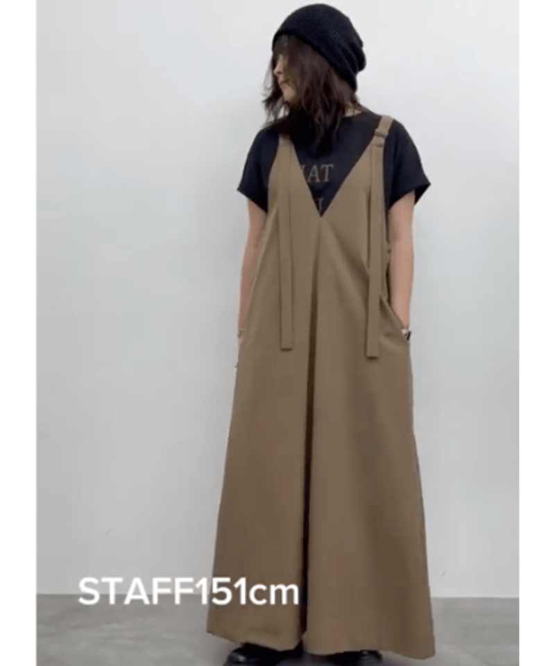 CLOCHE ワンショルダー  ジャンパースカート CLOCHE（クロシェ）の「cloche 前後2WAYジャンパースカート