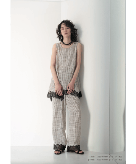 レーストリムドットタンクTOPS 1563-683NH　 / CHIGNON
