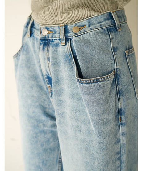 TUCK BELT DENIM PT　Y262-31064　 / YENN