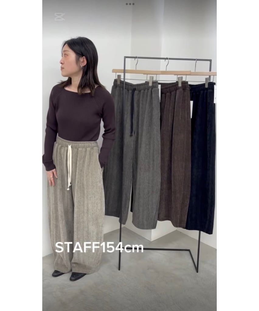 ヘリンボーンコクーンパンツ 552-86509 / CLOCHE | CALENDRIER o