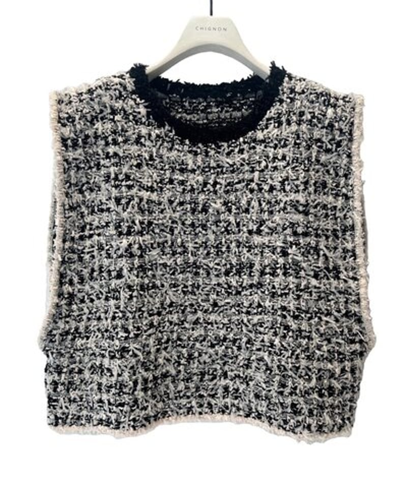 ﾂｲｰﾄﾞﾗｲｸﾆｯﾄﾍﾞｽﾄ 9556-480JR / CHIGNON | CALENDR
