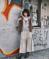 マルチストライプロングスカート8643302 / LeMelange