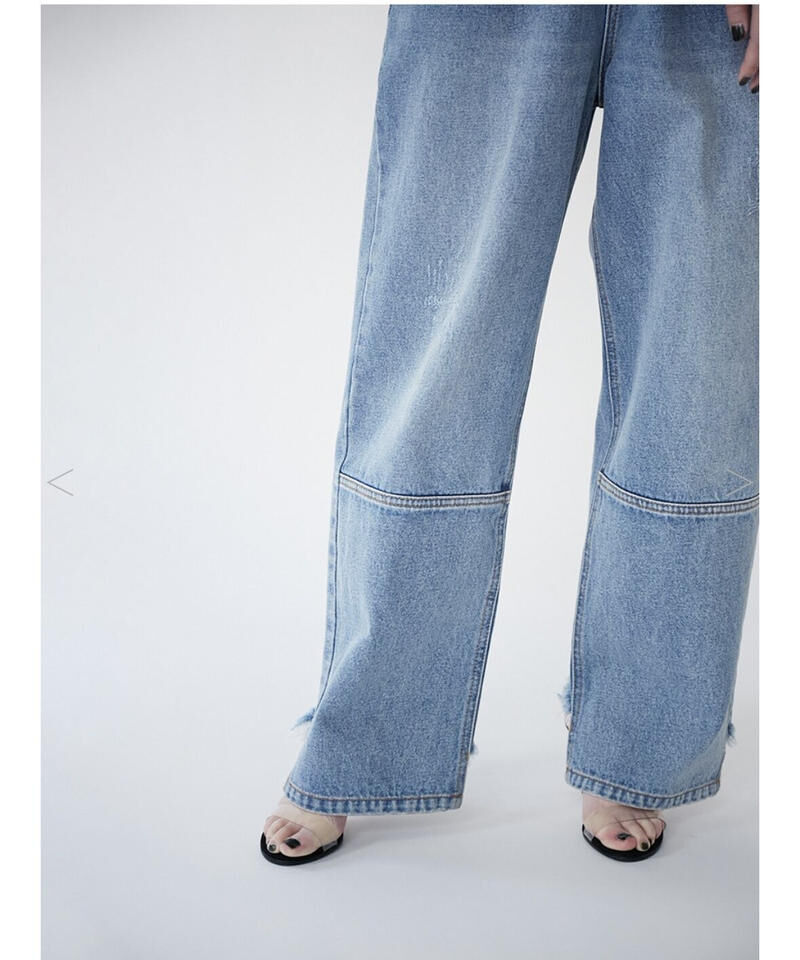 YENN⭐︎新品・未使用、デニム⭐︎ハイライズタックワイドパンツ ハイライズタックワイドデニム/ YENN | CALENDRIER online store