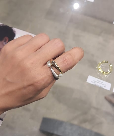Square pearl ring 26A2-34  / Sea'dsMara