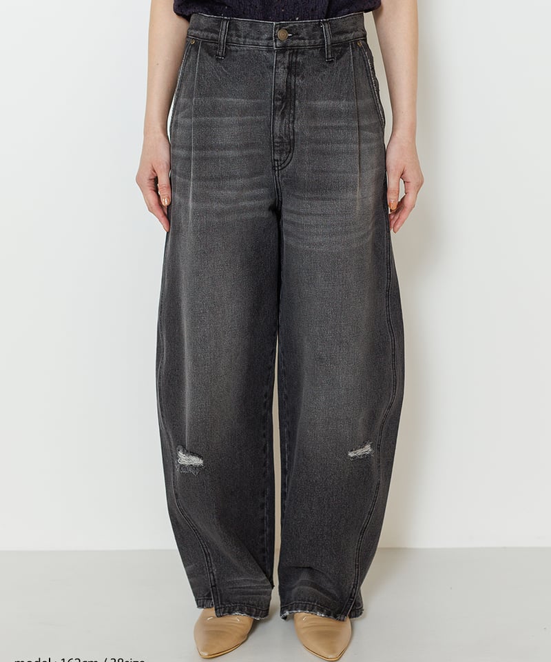 YENN　CURVED SEAM DENIM PANTS YENN 】CURVED SEAM DENIM PT | valance 福井｜レディース