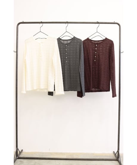 ラッセルレースヘンリーネックTee 8641005  / Le Melange