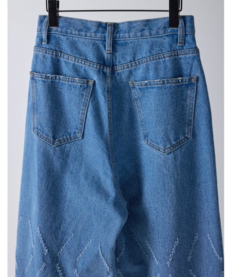 LASER CUT WIDE DENIM Y261-31001 / YENN
