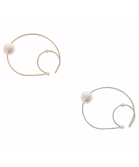 Thin 2way pearl earcuff ring / Sea'ds Mara