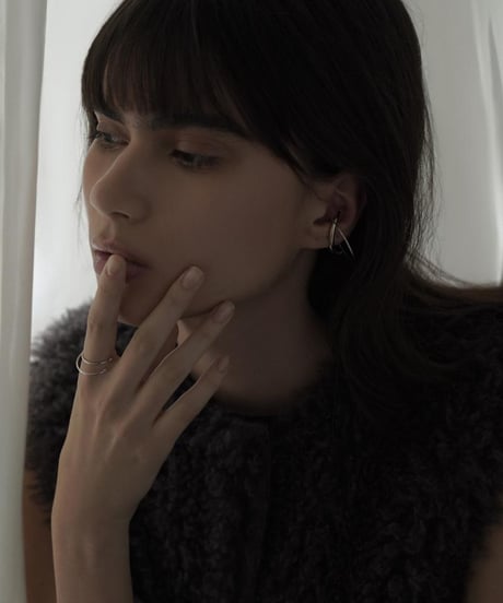 Pipe ring earcuff earring Medium