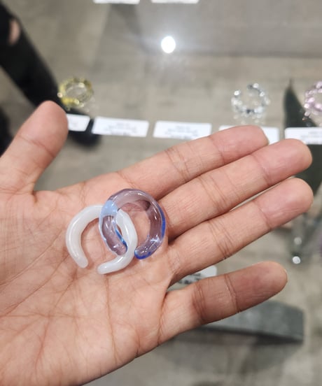 Wave glass earcuff  26A2-22 / Sea'dsMara
