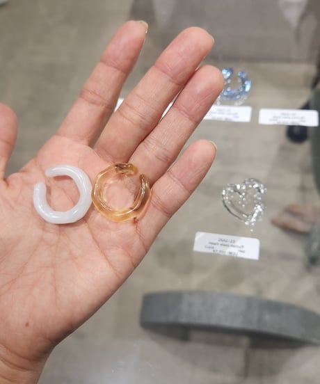 Wave glass earcuff  26A2-22 / Sea'dsMara