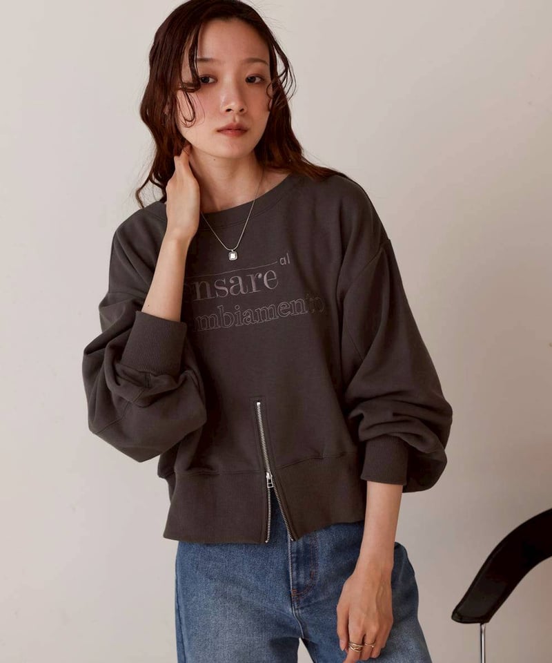 前後2WAYロゴジップスウェットトップス /select | CALENDRIER
