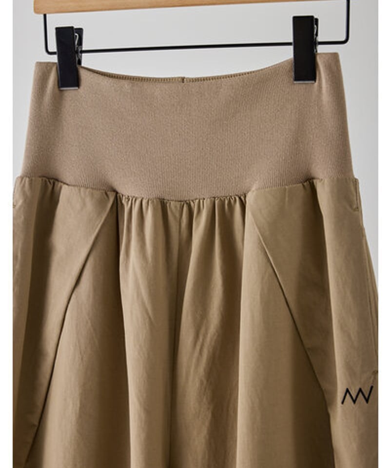 YENN WAIST RIB CURVE PT ワイドパンツ 38 YENN WAIST RIB CURVE PT