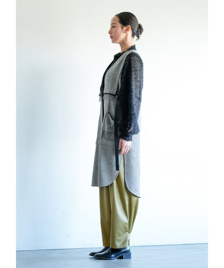 ネップツイードロングベスト 2513215 / LalliaMu