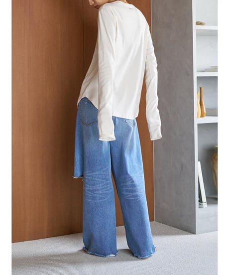 COTTON RIB LONG TEEY244-81090/YENN
