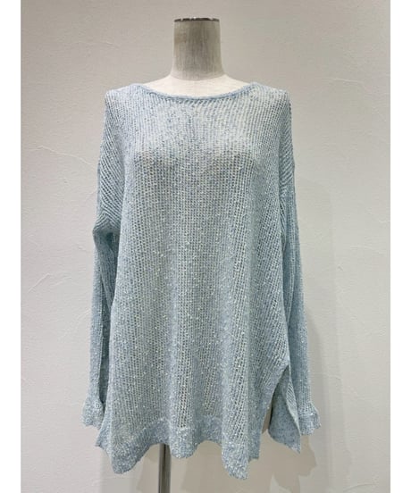 ネップメッシュニットTOPS  601461  / CYAN tokyo