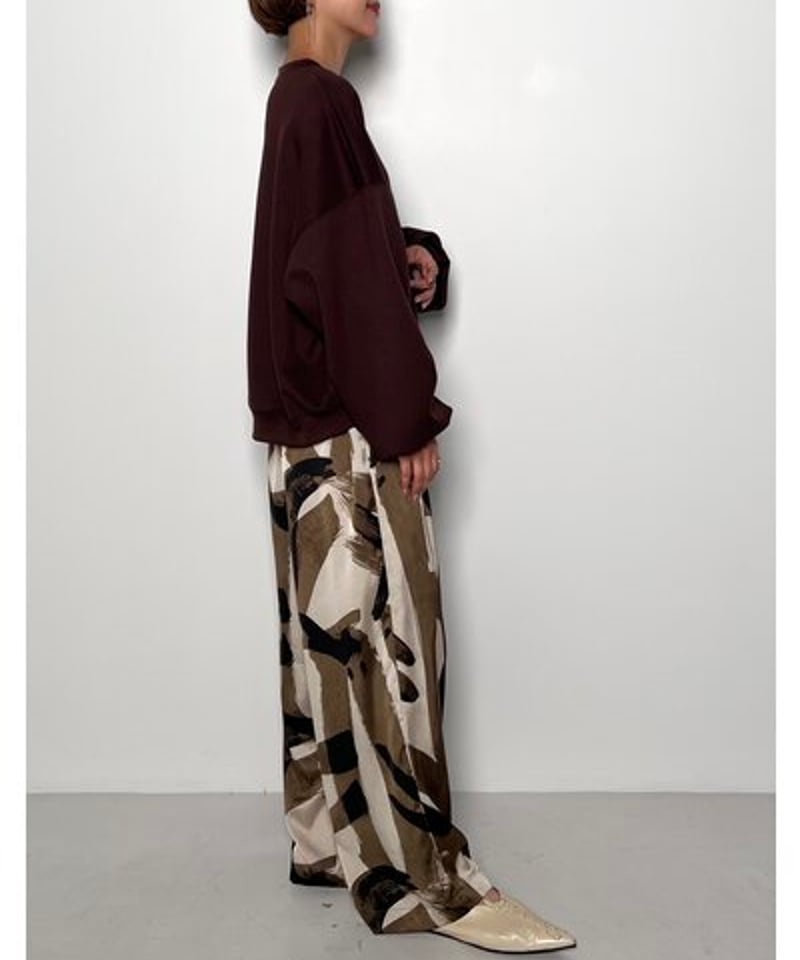 みんみん様【新品タグ付き】CHIGNON paint print pants CHIGNON ☆ paint wide pants | BASTET