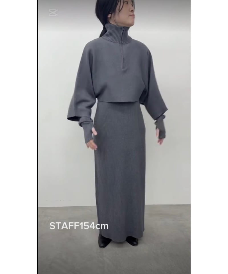 再入荷】ニットワンピースセットアップ 552-85575 / CLOCHE | CALEN