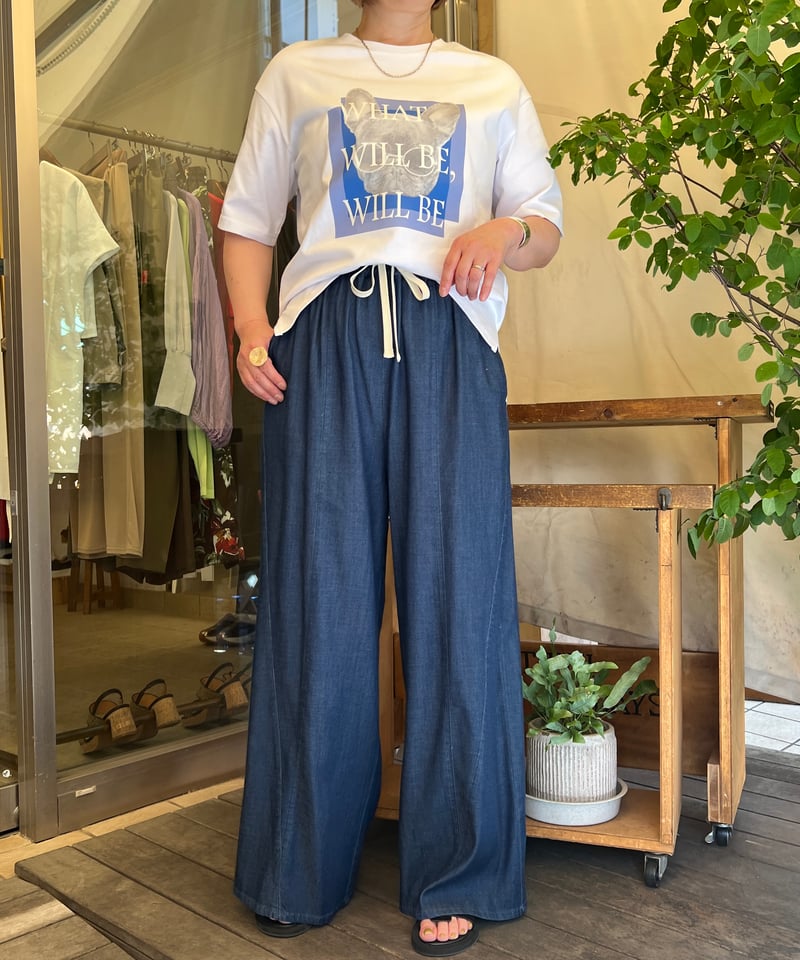 テンセルストレッチデニム イージーワイドパンツ 612-36022 / NUS