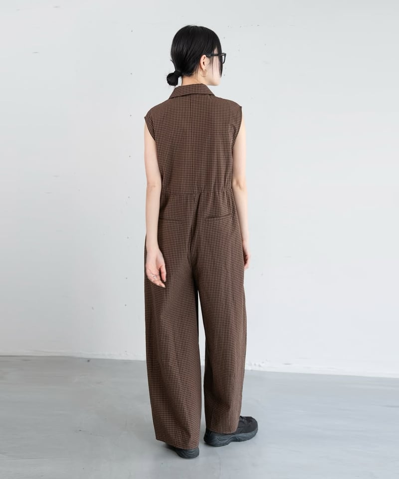 チェックコクーンサロペット 612-86541 / CLOCHE | CALENDRIER