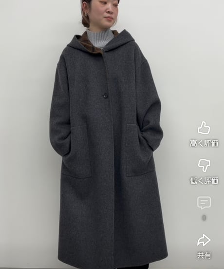 リバーシブルフーディーコート 652-84502  / CLOCHE