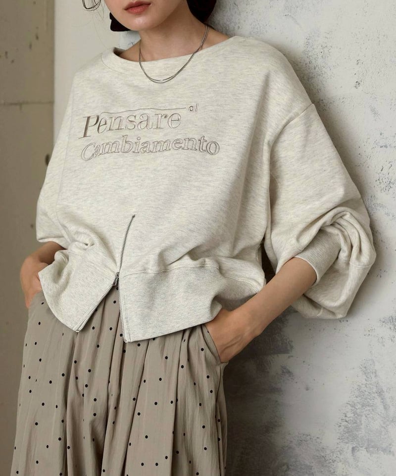 前後2WAYロゴジップスウェットトップス /select | CALENDRIER