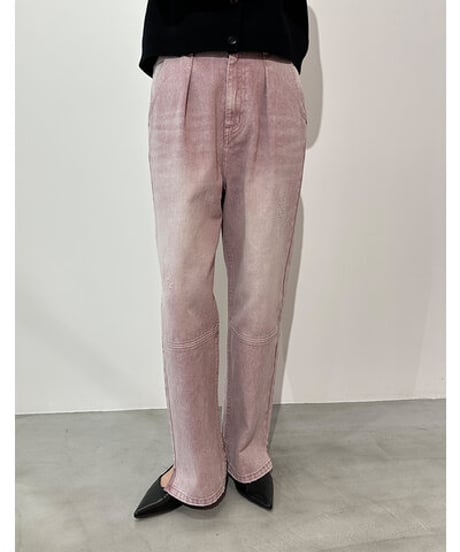 【再入荷✨】タックワイドデニムピンク Y252-31064-3  / YENN