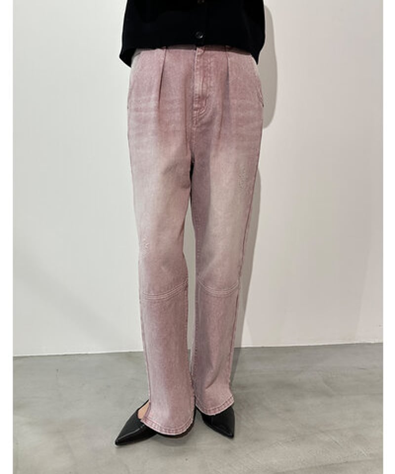 YENN HIGH RISE TUCK WIDE ピンク YENN イエン HIGH RISE TUCK WIDE PINK 38 Y252-31064-2