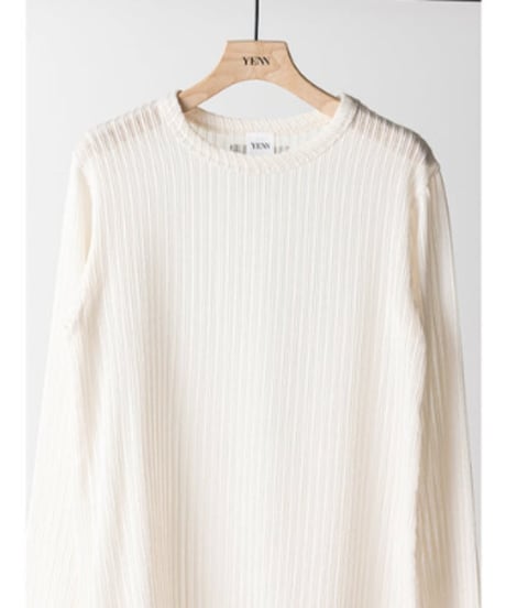 STRIPE SHEER RIB TEE  Y263-82086 / YENN