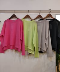シアーカラーニット612-25068/QTUME
