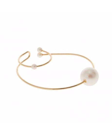 Thin 2way pearl earcuff ring / Sea'ds Mara