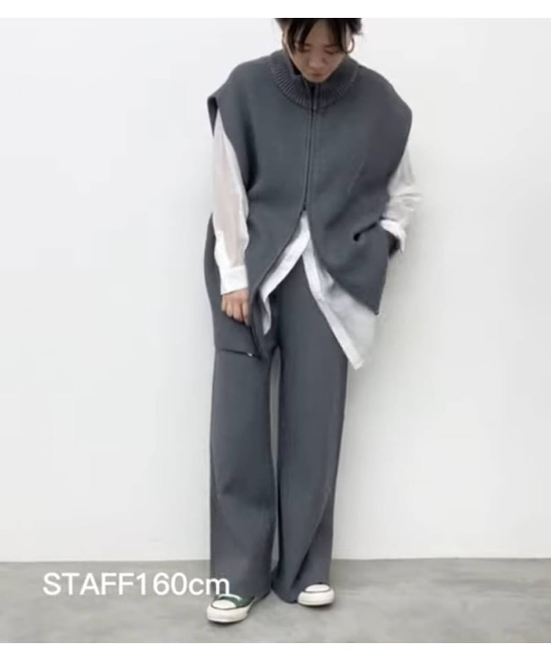 タートルロングベストニットパンツ セット / CLOCHE | CALENDRIER onli