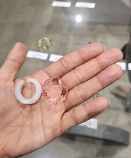 Wave glass earcuff  26A2-22 / Sea'dsMara