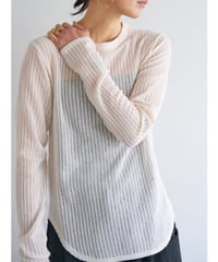STRIPE SHEER RIB TEE  Y263-82086 / YENN