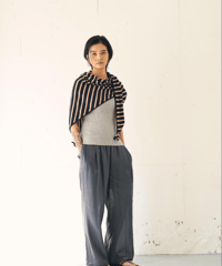 STRIPED JERSEY SCARF　Y262-01048　 / YENN