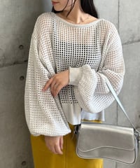 箔プリントメッシュKnit / ROSIEE