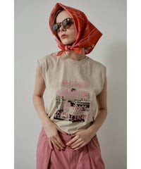 リメイク風ノースリーブプリントT　8621009  / LE MELANGE
