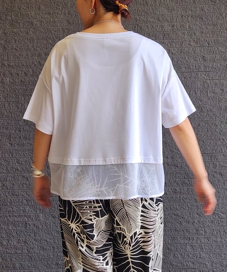 メッシュ切り替えトップス 80268333/Didnitecollier