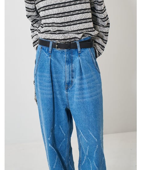 LASER CUT WIDE DENIM Y261-31001 / YENN