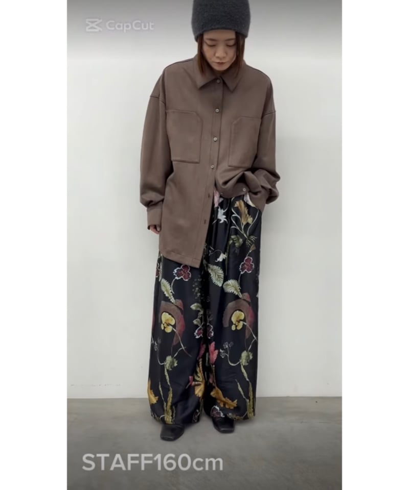 ボタニカル柄ワイドパンツ 552-86557 / CLOCHE | CALENDRIER o