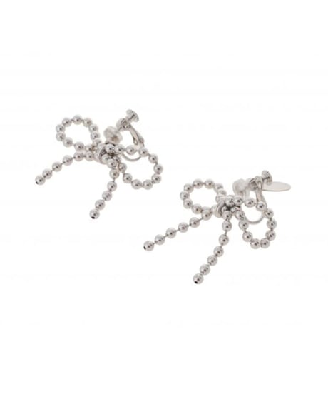 Ribbon ball chain earring / Sea'ds Mara