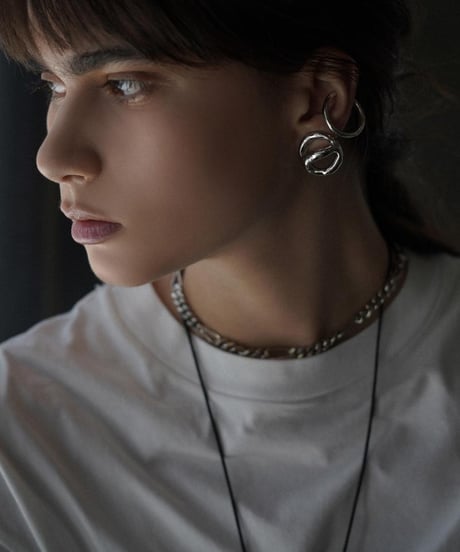 Pipe ring earcuff earring Medium