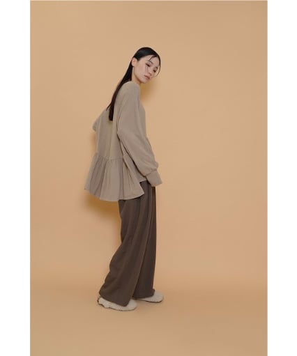 CYAN TOKYO ラウンドギャザーウォーム ドルマントップス ラウンドギャザーウォームドルマンTOPS / CYAN TOKYO | CALENDRIER