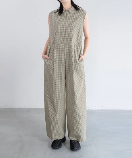 チェックコクーンサロペット 612-86541  / CLOCHE