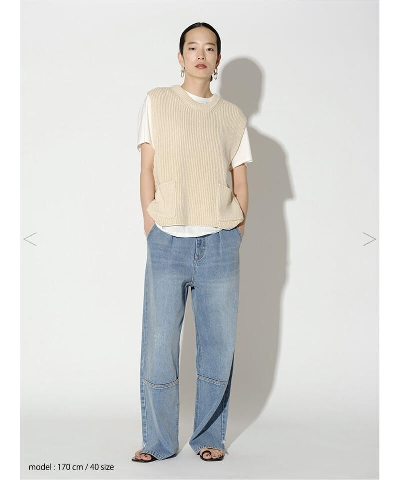 ハイライズタックワイドデニム/ YENN | CALENDRIER online store ハイライズタックワイドデニム/ YENN | CALENDRIER online store